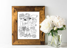Load image into Gallery viewer, Chapel Hill Black and White Digital Download Art Print