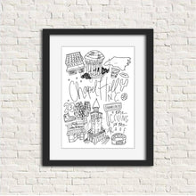Load image into Gallery viewer, Chapel Hill Black and White Digital Download Art Print