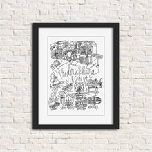 Load image into Gallery viewer, Fredericksburg, Virginia Black and White Digital Download Art Print