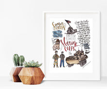 Load image into Gallery viewer, Marine Corps Art Print