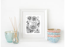 Load image into Gallery viewer, Orlando Black and White Digital Download Art Print