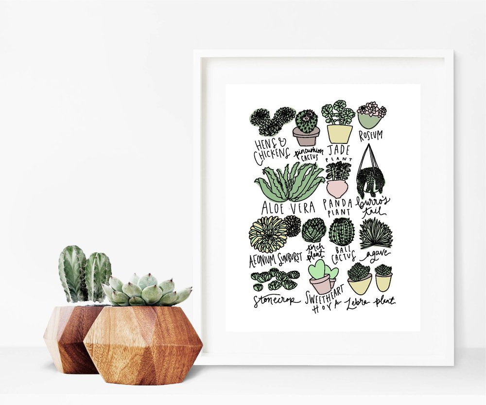 succulents simplified Succulents Print – Signet Sealed Store