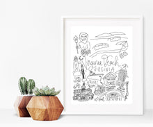 Load image into Gallery viewer, Virginia Beach, Virginia Black and White Digital Download Art Print