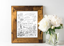 Load image into Gallery viewer, Virginia Beach, Virginia Black and White Digital Download Art Print