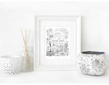 Load image into Gallery viewer, Virginia Beach, Virginia Black and White Digital Download Art Print