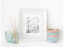 Load image into Gallery viewer, Virginia Beach, Virginia Black and White Digital Download Art Print