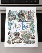 Load image into Gallery viewer, Watercolor City Dishtowel