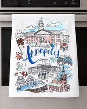 Load image into Gallery viewer, Watercolor City Dishtowel