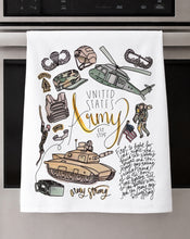 Load image into Gallery viewer, Watercolor Military Branch Dishtowel