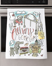 Load image into Gallery viewer, Watercolor City Dishtowel