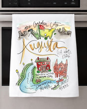 Load image into Gallery viewer, Watercolor City Dishtowel