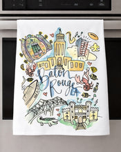 Load image into Gallery viewer, Watercolor City Dishtowel