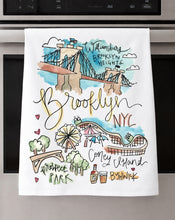 Load image into Gallery viewer, Watercolor City Dishtowel
