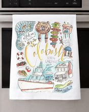Load image into Gallery viewer, Watercolor City Dishtowel