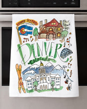 Load image into Gallery viewer, Watercolor City Dishtowel