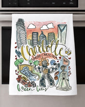 Load image into Gallery viewer, Watercolor City Dishtowel