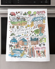 Load image into Gallery viewer, Watercolor City Dishtowel