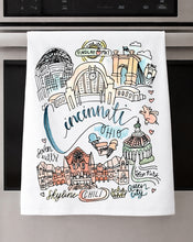 Load image into Gallery viewer, Watercolor City Dishtowel