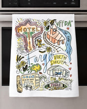 Load image into Gallery viewer, Watercolor City Dishtowel