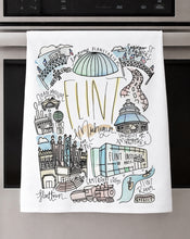 Load image into Gallery viewer, Watercolor City Dishtowel
