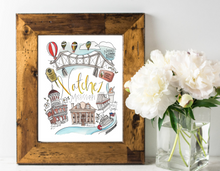 Load image into Gallery viewer, Natchez, MS Art Print | Mississippi Watercolor Art Print | Wall Hanging Artwork Decor 5x7 8x10 11x14