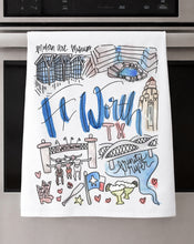 Load image into Gallery viewer, Watercolor City Dishtowel