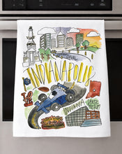 Load image into Gallery viewer, Watercolor City Dishtowel