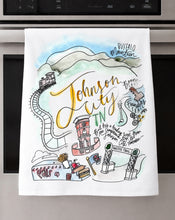 Load image into Gallery viewer, Watercolor City Dishtowel