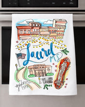 Load image into Gallery viewer, Watercolor City Dishtowel