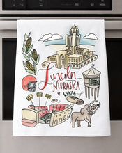 Load image into Gallery viewer, Watercolor City Dishtowel