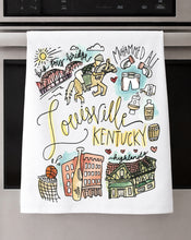 Load image into Gallery viewer, Watercolor City Dishtowel