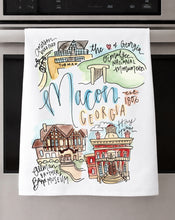 Load image into Gallery viewer, Watercolor City Dishtowel