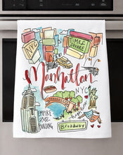 Load image into Gallery viewer, Watercolor City Dishtowel