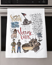 Load image into Gallery viewer, Watercolor Military Branch Dishtowel