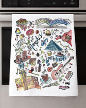 Load image into Gallery viewer, Watercolor City Dishtowel