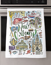 Load image into Gallery viewer, Watercolor City Dishtowel