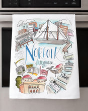 Load image into Gallery viewer, Watercolor City Dishtowel