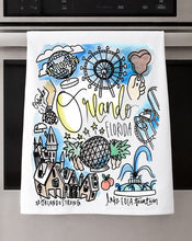 Load image into Gallery viewer, Watercolor City Dishtowel