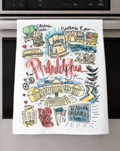 Load image into Gallery viewer, Watercolor City Dishtowel