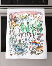 Load image into Gallery viewer, Watercolor City Dishtowel