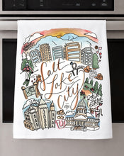 Load image into Gallery viewer, Watercolor City Dishtowel