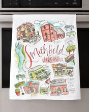 Load image into Gallery viewer, Watercolor City Dishtowel