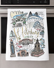 Load image into Gallery viewer, Watercolor City Dishtowel