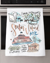Load image into Gallery viewer, Watercolor City Dishtowel