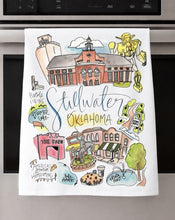Load image into Gallery viewer, Watercolor City Dishtowel