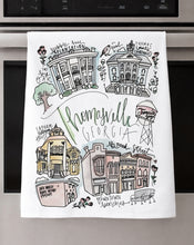 Load image into Gallery viewer, Watercolor City Dishtowel