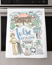 Load image into Gallery viewer, Watercolor City Dishtowel