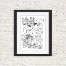 Load image into Gallery viewer, Chapel Hill Black and White Digital Download Art Print
