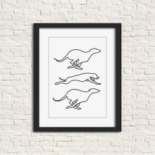 Load image into Gallery viewer, [PRINTABLE] Greyhound Running Trio Digital Download Art Print
