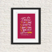 Load image into Gallery viewer, [PRINTABLE] You are Cool &amp; Loved Digital Download Art Print